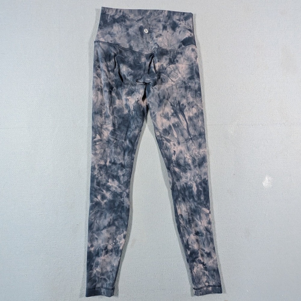 Lululemon Leggings Womens 2 Diamond Dye Tie Dye Blue Grey High Rise Athletic